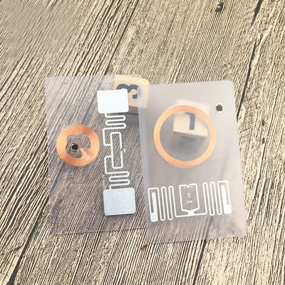 LF UHF Hybrydowa karta inteligentna RFID Karta podwójnej częstotliwości Błyszczące wykończenie